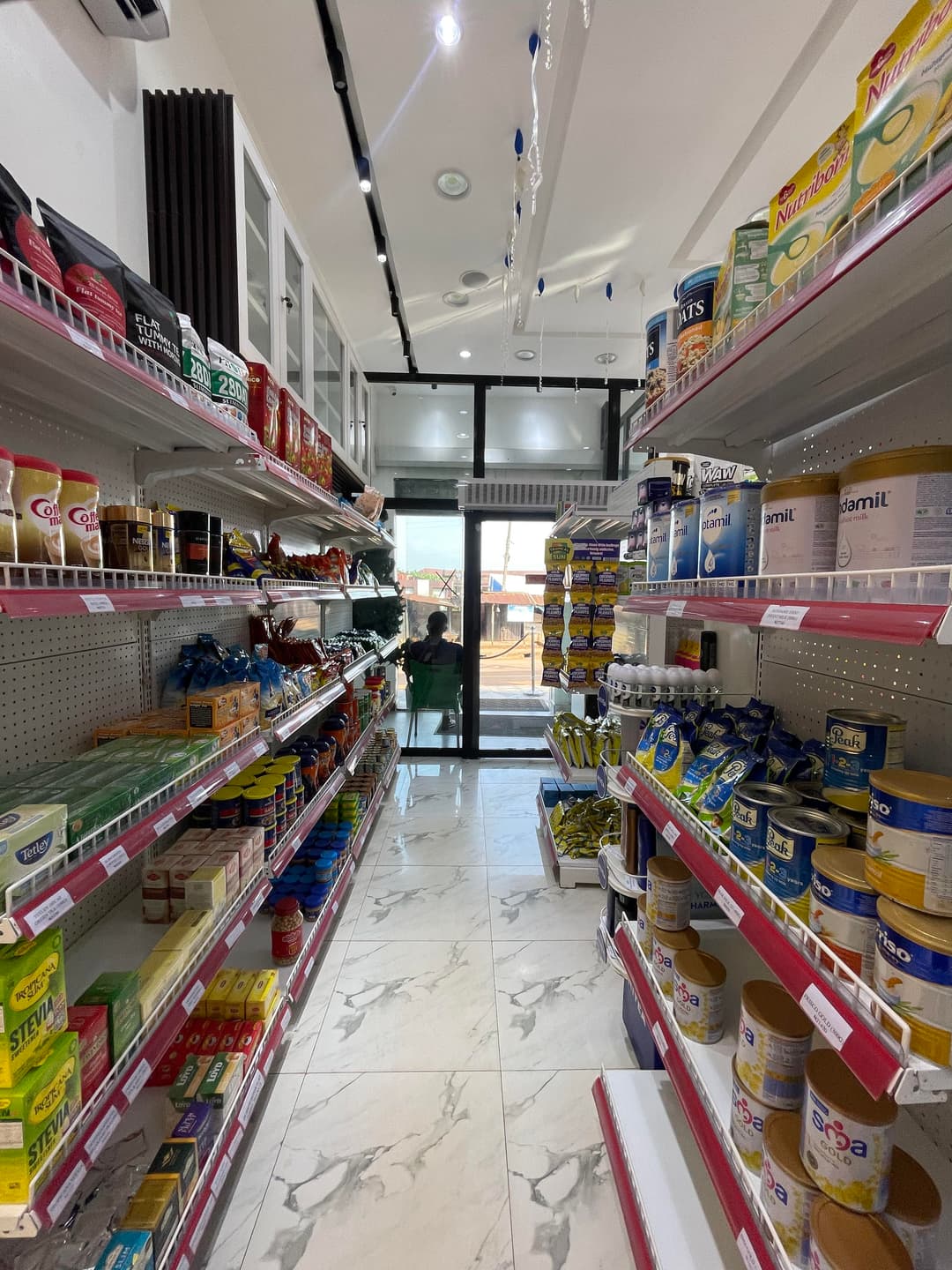 Wide aisles for easy shopping